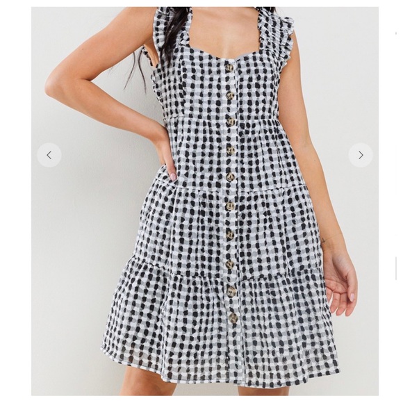 Fabulous Plaid Button Down Tiered Dress - Picture 4 of 7